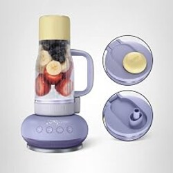 Ninja BlendBOSS Personal Blender, 26oz Tumbler, 1200PW, Purple, DB351PR | 1200-peak-watt BlendBOSS crushes ice to snow. 26-oz leakproof tumbler, chug spout & detachable straw. Dishwasher safe.