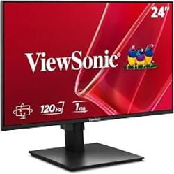 ViewSonic VA2448-MHJ 24 Inch 1080p Monitor, IPS Display with 120Hz for Smooth Home and Office Viewing, Eye Care Technology, Advanced Ergonomics, HDMI, and VGA Inputs