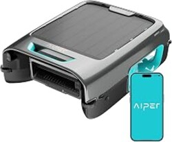 AIPER EcoSurfer S2 24/7 Solar Pool Skimmer Robot with App Support, Blue | Dual Charging Modes, Smart Obstacle Avoidance, 150-um Filtration, OTA Upgrade, Leak-Proof Baffle, Edge & Corner Cleaning