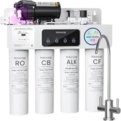 Waterdrop T4-A Alkaline Mineral Tankless Reverse Osmosis System, Dual Flow | NSF/ANSI 372 Certified, 10-Stage, 450 GPD Under-Sink RO Filtration System, 2:1 Pure to Drain, BPA Free, Plug-in required
