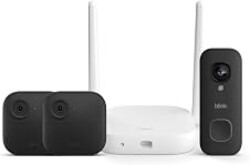 Blink Outdoor XR+ and Wired Doorbell 2K+ — Extended range wireless Outdoor 4 camera and 2K hardwired doorbell. Sync Module XR+ included — 2 camera system + doorbell