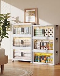 OlarHike 48QT Storage Bins with Lids for Home, Office, Closet, Dorm, 6 Pack | Multi-Lid, Lockable Cabinet, Doors & Wheels, Stackable Organizers, Plastic Drawers, Containers, Living room, Kitchen, School