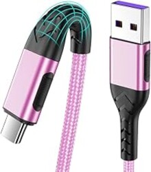 Durcord USB C Cable,2Pack 10ft Fast USB Type C Charging Cable for Android/Phone/Pad/Laptop, Type C Charger Braided USB Cable Compatible with iPhone 15 Pro/Plus/Max/Android/Phone/Pad Rose Gold