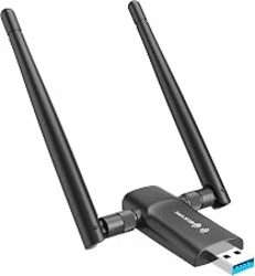 Nineplus Wireless USB WiFi Adapter for PC - 1300Mbps Dual 5Dbi Antennas 5G/2.4G WiFi Adapter for Desktop PC Laptop Windows11/10/7, Wireless Adapters for Desktop Computer Network Adapters