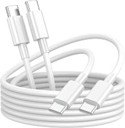 USB C to USB C Charging Cable for Apple iPhone 17/16/15 Charger Fast 6ft Long USBC to USB-C Power Cord for iPhone 17/16 Pro/Pro Max/Air, MacBook Air 13 inch/IPad Pro/Air/10th/4/5 Type C 2Pack 6 ft 60W