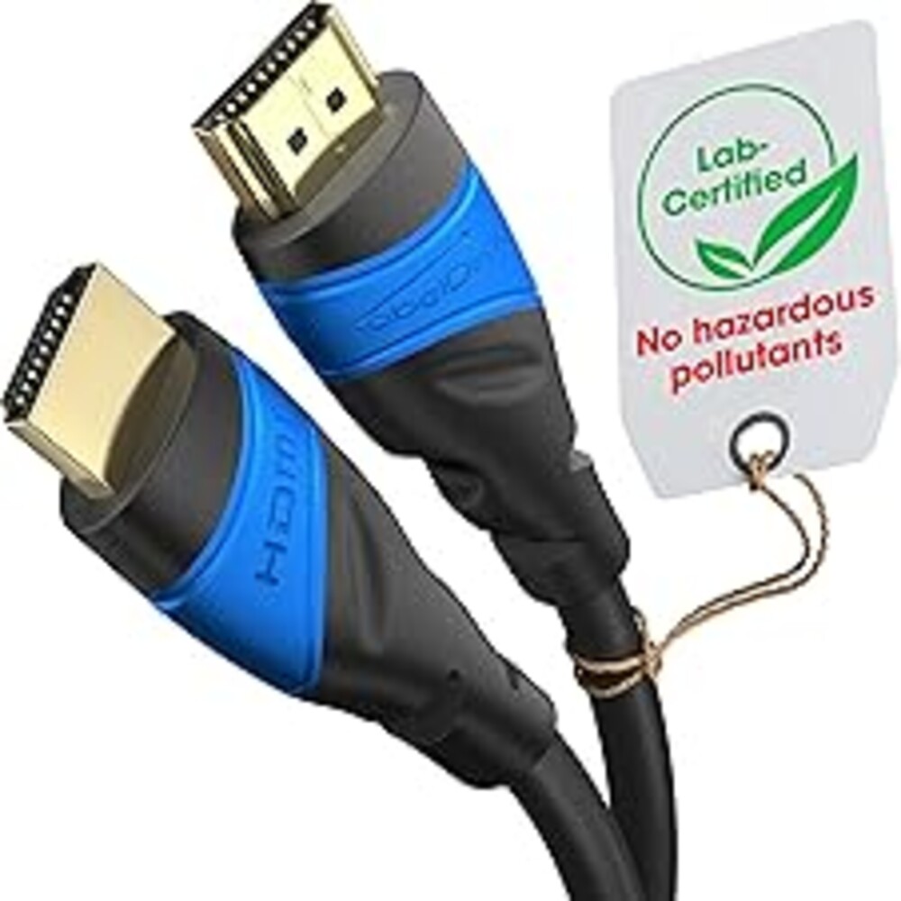 KabelDirekt – 8K & 4K HDMI Cable – 6ft – German Flexcore Technology | 10K, 8K@60Hz & 4K@120Hz, High Speed HDMI – for PS5, Xbox Series X/S, Switch 2, PC & Blu-ray – interference-free & flexible