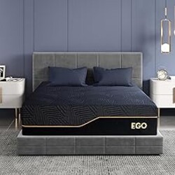 EGOHOME King 14 inch Memory Foam Mattress for Back Pain Relief Medium Firm | Fiberglass Free, Copper Gel Infused, Graphene-Cool-Tech Cover, ICA Endorsed, CertiPUR-US, Motion Isolation, Mattress in a Box