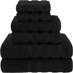 American Soft Linen 100% Cotton Luxury Turkish Towels, 6 Piece Towel Set | Soft Absorbent Quick Dry OEKO Tex Standard 100 Certificated Durable Machine Washable Premium Hotel Quality