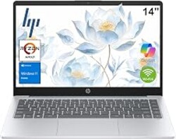 HP 14” Laptop 2026 Student Business, MS Office, AMD CPU, 4GB RAM 128GB SSD | Copilot AI, Ultra-Portable, Long Battery Life, Webcam, WiFi 6, Windows 11 Home for Everyday Use, Light Blue
