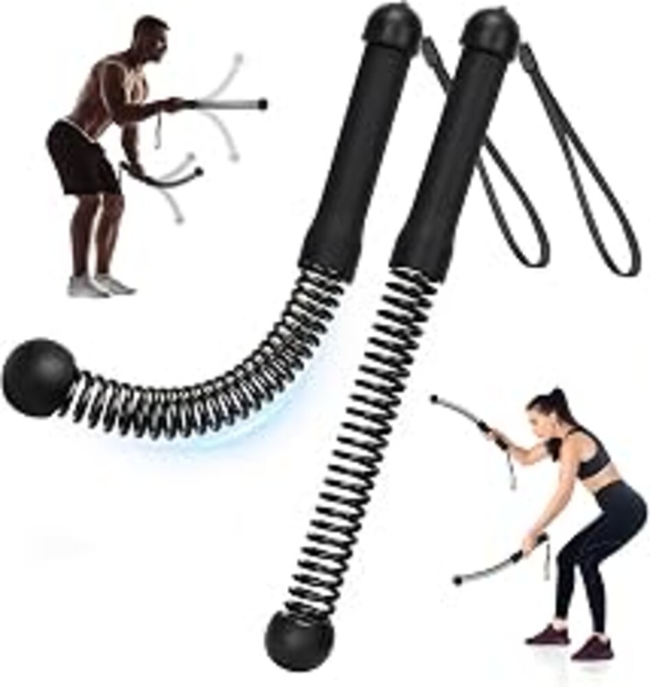 TRELC Upgrade Weighted Ropeless Battle Ropes, 2PCS Cordless Battle Rope for Home Gym, HIIT, Strength, Quiet Portable Training Rope, Workout Ropes Versatile Fitness Equipment for Men Women