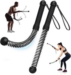 TRELC Upgrade Weighted Ropeless Battle Ropes, 2PCS Cordless Battle Rope for Home Gym, HIIT, Strength, Quiet Portable Training Rope, Workout Ropes Versatile Fitness Equipment for Men Women