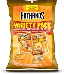 HotHands Toe, Hand, & Body Warmer Variety Pack - Long Lasting Safe Natural Odorless Air Activated Warmers