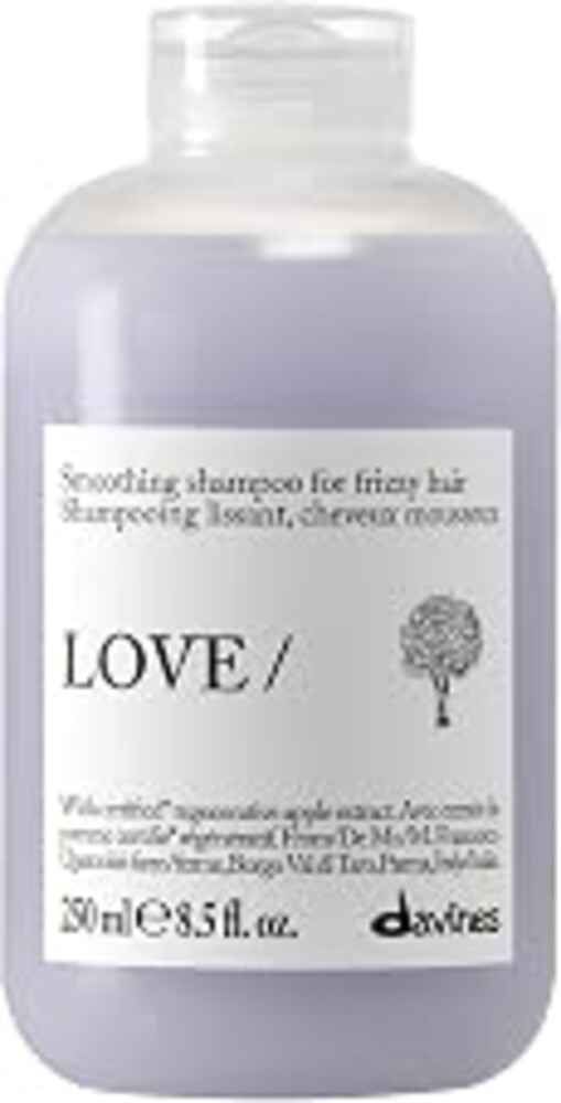 Davines LOVE/Smoothing Shampoo, Gentle Anti-Frizz Cleanser for Frizzy, Coarse or Unruly Hair - Promotes Straightening & Shine - Apple Pulp Formula for Soft, Tamed & Sleek Strands