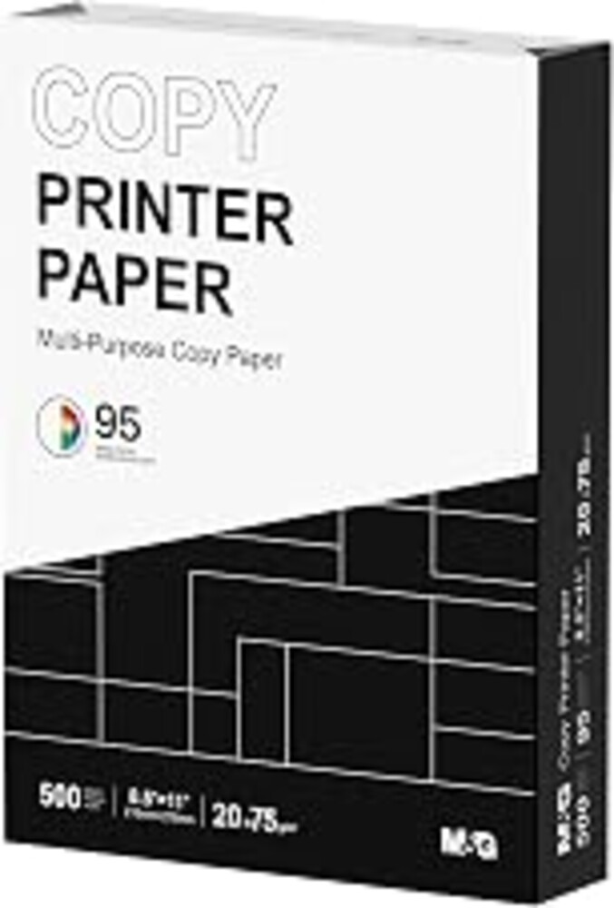 M&G Multipurpose Copy Printer Paper, 8.5 x 11, 20lb, 1 Ream (500 Sheets), 95 Bright, White | 8.5 x 11, 20lb, 1 Ream (500 Sheets), 95 Bright, White