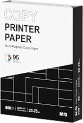 M&G Multipurpose Copy Printer Paper, 8.5 x 11, 20lb, 1 Ream (500 Sheets), 95 Bright, White | 8.5 x 11, 20lb, 1 Ream (500 Sheets), 95 Bright, White