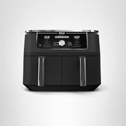 Ninja DZ401 Foodi 10 Quart 6-in-1 DualZone XL 2-Basket Air Fryer with 2 Independent Frying Baskets, Match Cook & Smart Finish to Roast, Broil, Dehydrate for Quick, Easy Family-Sized Meals, Grey | Air fry, roast, broil, bake, reheat, dehydrate, 2 independent 5 Qt baskets, Match Cook, IQ Boost
