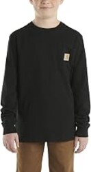 Carhartt Boys Long-Sleeve Logo Sleeve Pocket T-Shirt