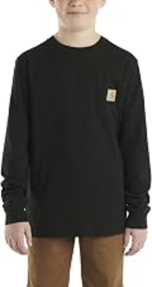 Carhartt Boys Long-Sleeve Logo Sleeve Pocket T-Shirt