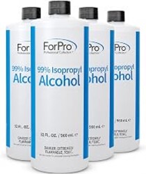 ForPro 4pk/1 Gal/32 fl oz 99% Isopropyl Alcohol | for Professional Salon & Spa Use, Salon & Spa Essentials, Professional Beauty Supply, Nail & Beauty Supply, Home & Salon Use