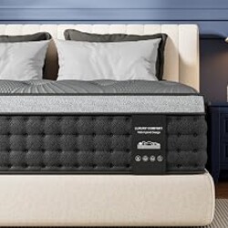 REGOSS Firm Queen Mattress 14 inch, Cooling Hybrid Queen Mattress in a Box | Luxury Hotel-Collection Designed for Deep Sleep, Enhanced Back & Hip Support, Fiberglass-Free & CertiPUR-US, 365-Night Trial