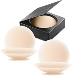 VOCH GALA Premium Nipple Covers, Sticky Bra Alternative, 2 Pairs | Strong Hold and Sweat-Proof, Invisible Under Clothes, Medical-Grade Silicone, 3 Sizes A-DDD+, 3 Shades Available