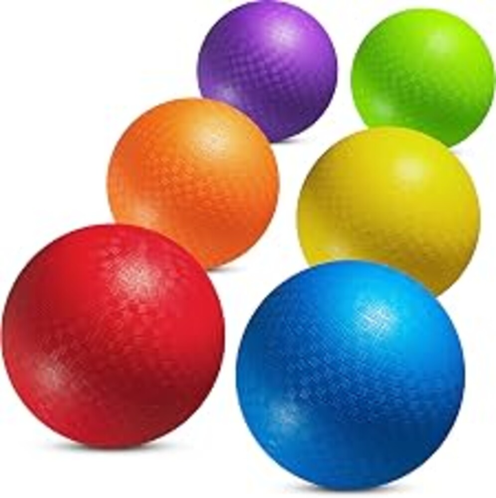 10-Inch Kickballs for Kids & Adults (6-Pack) with Hand Pump, Playground Balls
