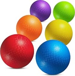 10-Inch Kickballs for Kids & Adults (6-Pack) with Hand Pump, Playground Balls