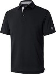 Mens Golf Shirt Short and Long Sleeve Moisture Wicking Dry Fit Performance Solid Casual Pique Golf Polo Shirts for Men