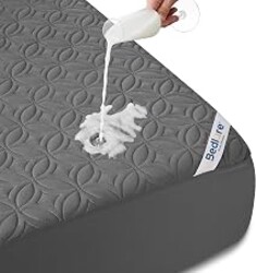 BEDLORE Waterproof Mattress Protector, Full Size Mattress Pad | Deep Pockets Fit 6"-15" Mattresses, Soft Dirt-proof Double Bed Mattress Cover for Bedroom, College Dorm, Hotel (Gray)