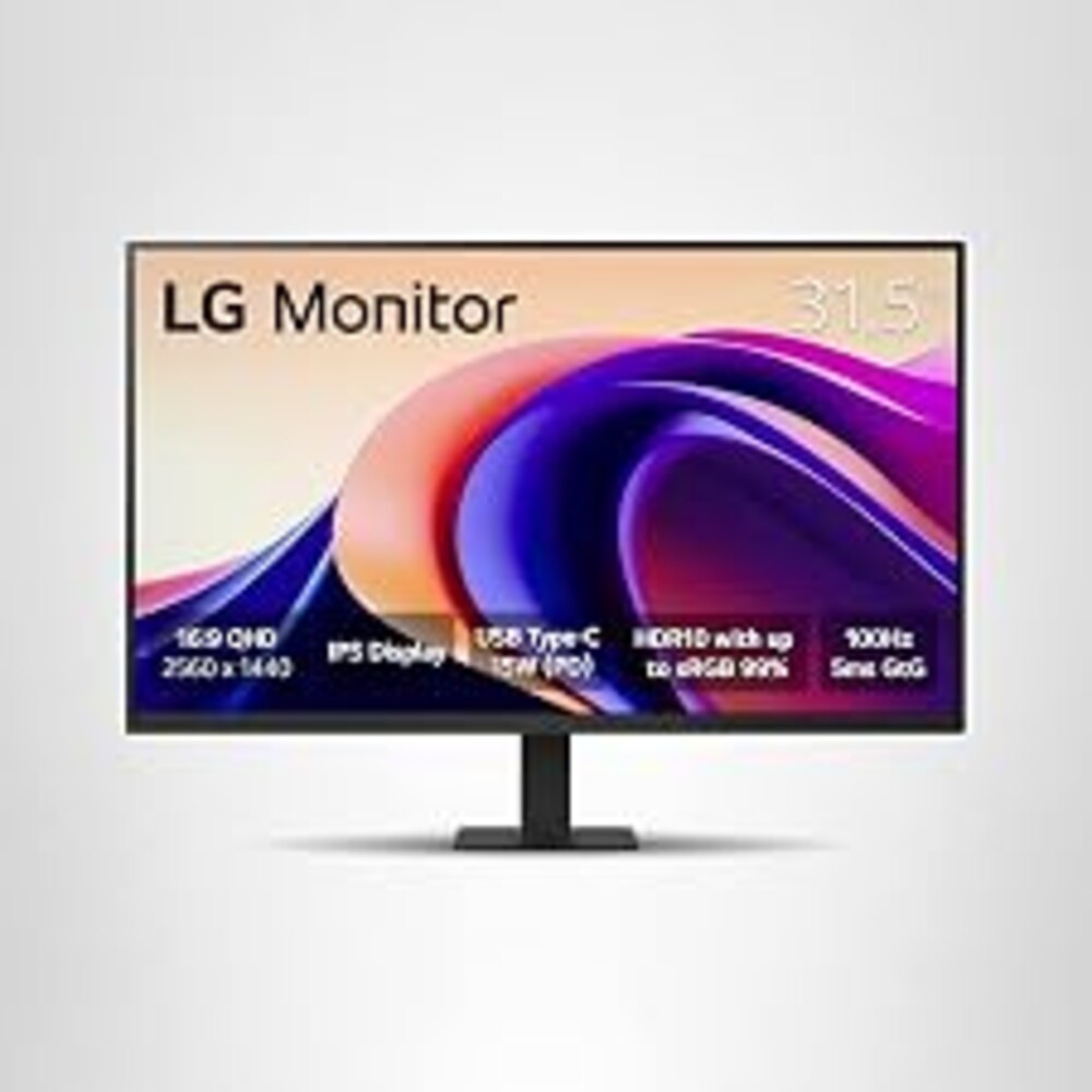 LG 32U631A-B 32-inch QHD (2560 x 1440) IPS Computer Monitor, 100Hz, 5ms, HDR10, Reader Mode, Flicker Safe, HDMI, USB Type-C 15W PD, Black