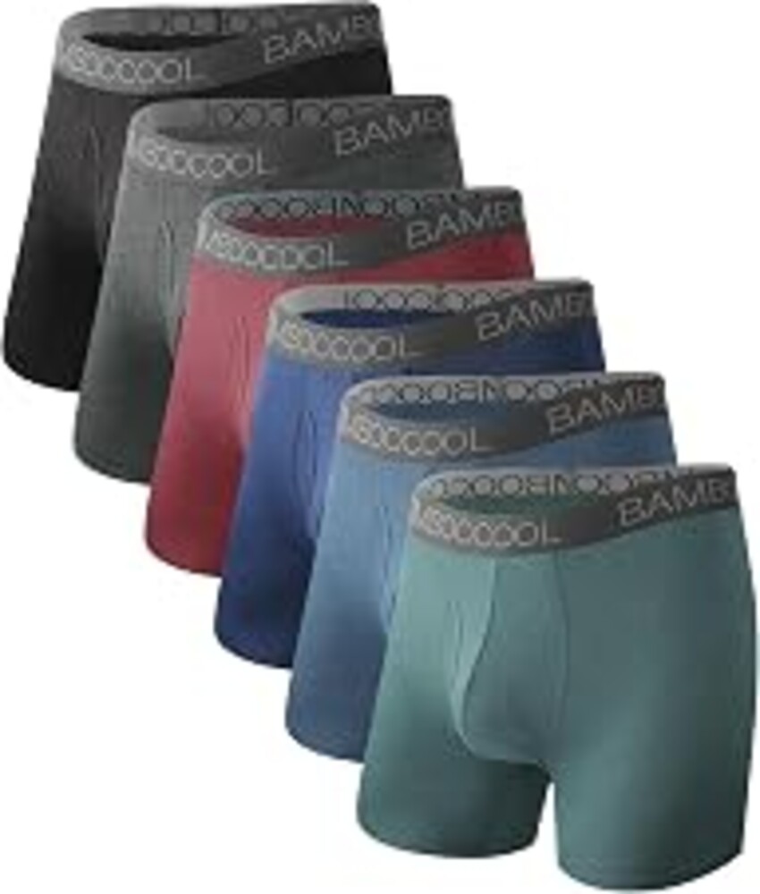 BAMBOO COOL Ultra Soft Mens Underwear Boxer Briefs Multi-pack | Bamboo Fabric‌,No Ride Up,More Breathable Than Cotton