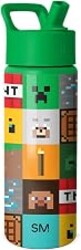 Simple Modern Minecraft Kids Water Bottle & Toddler Cup | 18oz | Insulated Stainless Steel Minecraft Toddler Water Bottle, Kids Tumbler with Straw | Spill Proof for School, Girls, Boys