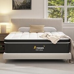 Ayeawo Full Size Mattress, 12 Inch Hybrid Full Bed Mattress with Gel Memory Foam and Pocket Springs, Comfort Bed in a Box, Pressure Relief & Breathable Fabric, Non-Fiberglass, CertiPUR-US, Medium Firm