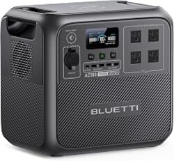 BLUETTI AC180 Portable Power Station 1152Wh 1800W LiFePO4 Solar Generator | Battery Backup w/ 4 1800W (2700W Peak) AC Outlets, 0-80% in 45Min, Fast Charge LFP Power for Camping, Off-grid, Power Outage