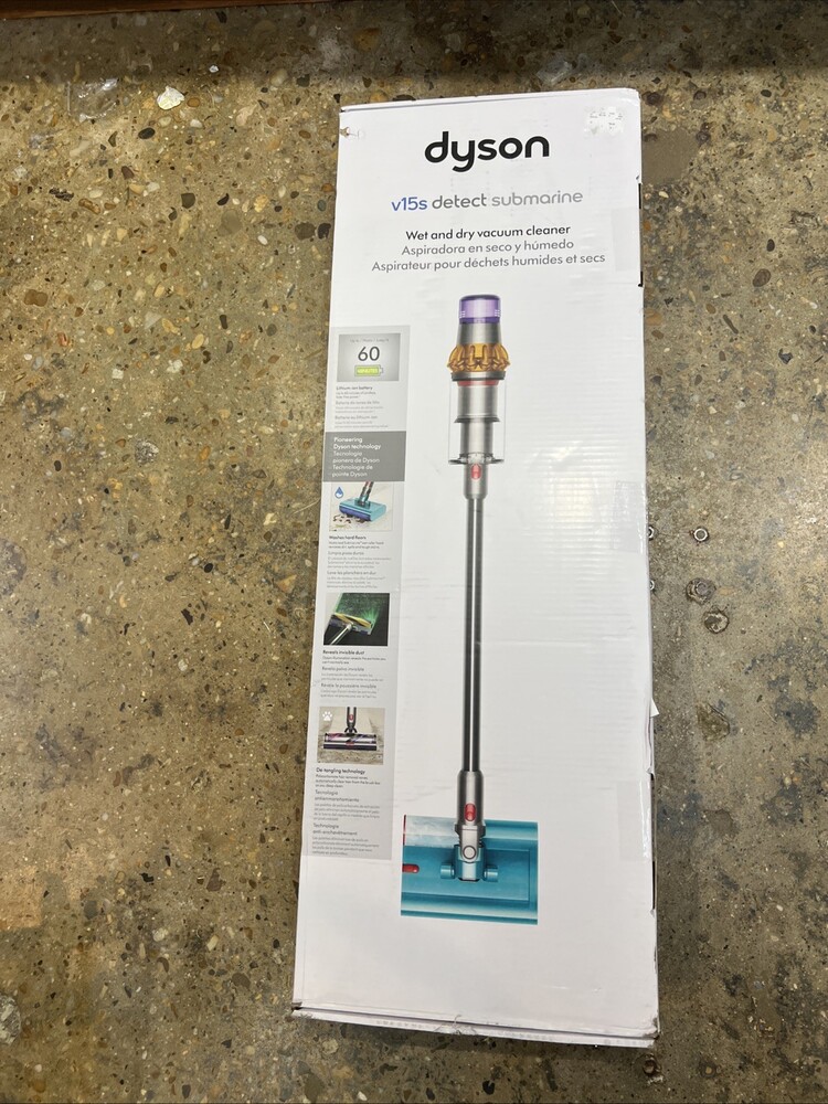 New Factory Sealed Dyson V15s Detect Submarine Stick Vacuum - Nickel (473814-01)