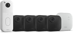Blink Video Doorbell + Outdoor 4 XR – Wireless smart security cameras, two-year battery life, go up to 400 feet from your home with extended range. Sync Module XR included.