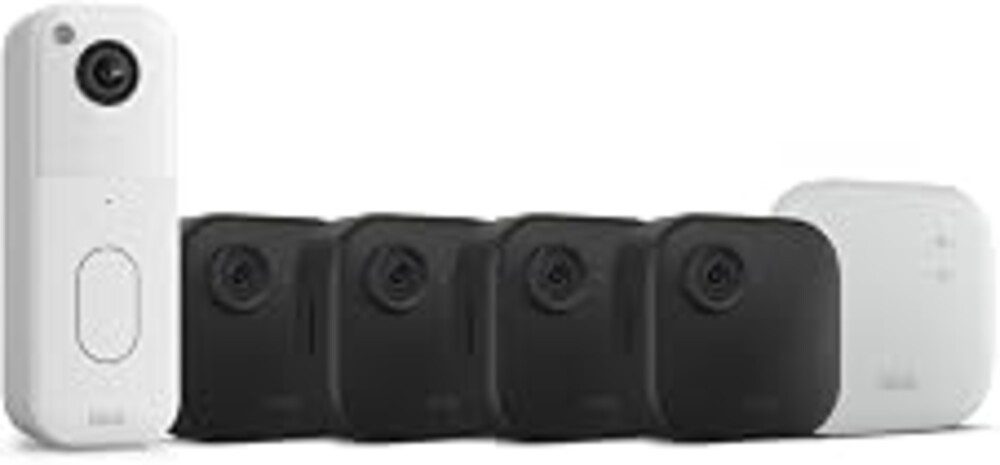 Blink Video Doorbell + Outdoor 4 XR – Wireless smart security cameras, two-year battery life, go up to 400 feet from your home with extended range. Sync Module XR included.