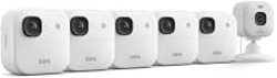 Blink Outdoor 2K+ and Mini 2K+ (newest model) — Wireless and plug-in 2K resolution smart security cameras, Sync Module Core included — 6 Cameras (White)