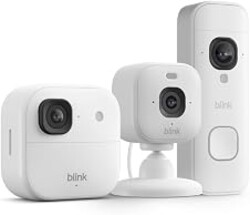 Blink Outdoor 2K+, Mini 2K+, and Battery Doorbell 2K+ (newest model) — Complete 2K security, long-lasting battery. Sync Module Core included — 2 Cameras + Doorbell (White)