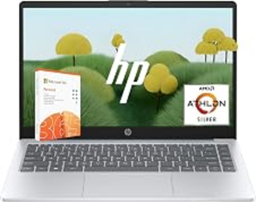 HP Essential 2026 Laptop, Office 365, Copilot AI, 256GB SSD, AMD Processor | Windows 11 Home S, LED Display, WiFi 6 & Bluetooth, FHD Camera, Longtime battery life, Portable Design for Office & Student