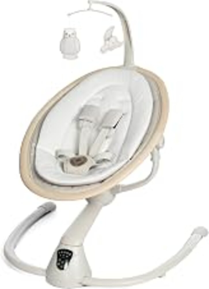 Maxi-Cosi Cassia Smart Baby Swing for Infants, Portable, Foldable Infant Swing with Music, 360 Rotation, 5 Speeds, 12 Melodies, EcoCare Fabric, Auto Motion Sensor, 2 Reclines, Classic Oat