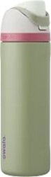 Owala FreeSip Stainless Steel Water Bottle 24 oz Grey/Green (Neo Sage)