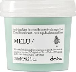 Davines MELU/Conditioner, Anti-Breakage & Fortifying Formula for Long or Damaged Hair - Smooths Split Ends with Black Chickpea - Lightweight Treatment Strengthens Strands
