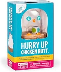 Exploding Kittens Hurry Up Chicken Butt, 2-6 Players, Age 4+ Kids Game | Get the wiggles out with our best‐selling kids game! Jump, laugh, make animal noises, and don’t get stuck with the chicken.
