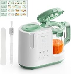 Momcozy AutoMeal Baby Food Maker – One-Step Auto Steam & Blend Food Processor, 15oz Large Cup & 6-Blade Design, Self-Cleaning, Auto 3-Stage Texture Settings for Effortless Homemade Baby Puree | One-Step Auto Steam & Blend Food Processor, 15oz Cup, 6-Blade Design, Self-Cleaning & Auto Texture Control for Baby Purees