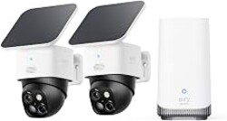 eufy Security SoloCam S340, 2-Cam Kit, 3K Dual-Lens Solar Security Camera | Includes HomeBase S380, 360° Coverage, Pan & Tilt, AI Tracking, No Monthly Fee, Expandable Local Storage (Up to 16TB)