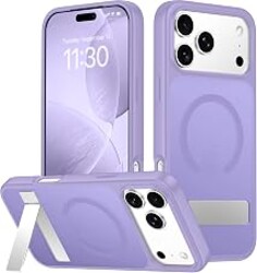 SPIDERCASE Magnetic for iPhone 17 Pro Max Case,with [3 Stand Ways] [Military Grade Drop Protection] with Invisible Stand Shockproof Slim Case for iPhone 17 Pro Max 6.9",Light Purple