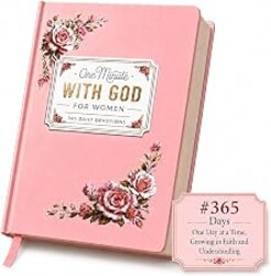 One Minute With God for Women, 2026 Daily Devotional Prayer Journa | 365 devotions with Bible verses, short reflections and prayer prompts; pink hardcover Christian gift for women