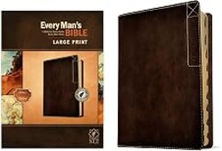 Every Man’s Bible NLT, Large Print, Deluxe Explorer Edition (LeatherLike, Rustic Brown, Indexed)