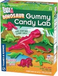 Thames & Kosmos Dinosaur Gummy Candy Lab, Tasty Labs STEM Experiment Kit, Make Your Own Dinosaur-Shaped Gummies, Explore Chemistry in Cooking, Safe to Eat, Ages 6+, Made in USA